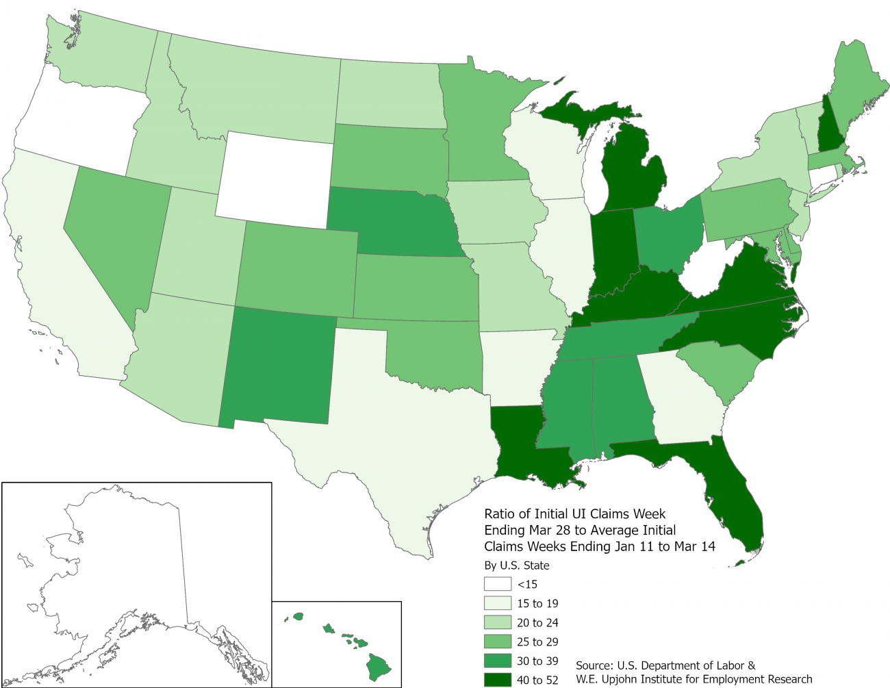 US state UI claims map